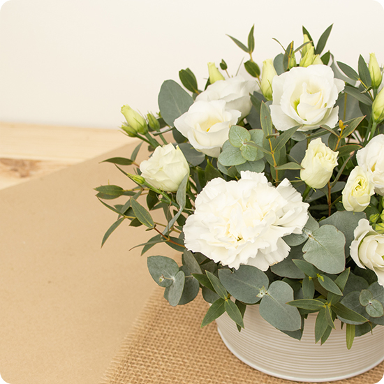 Composición Nácar — flores blancas 2